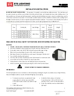 Eye Lighting FGY-30L-408-W-UNV-DB Installation Instructions Manual предпросмотр