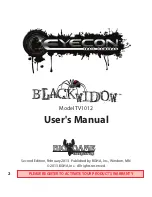 Предварительный просмотр 2 страницы Eyecon BlackWidow TV1012 User Manual