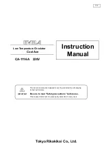 EYELA A-1116A Instruction Manual предпросмотр