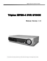 Предварительный просмотр 1 страницы Eyemax Triplex MPEG-4 DVR 9/16CH User Manual