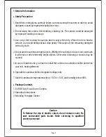 Preview for 3 page of Eyeris ERV-L460N Operating Instructions Manual