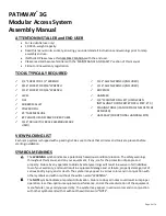 Предварительный просмотр 2 страницы EZ-ACCESS PATHWAY 3G SS06VP Assembly Manual