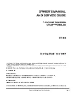 Preview for 3 page of EZ-GO 606420-FI Owner'S Manual And Service Manual