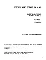 Preview for 3 page of Ezgo EXPRESS L6 2012 Technician'S Repair And Service Manual