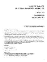 Preview for 3 page of Ezgo RXV 646285 Owner'S Manual