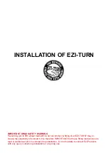 Preview for 1 page of eZi EZI-TURN Installation Manual