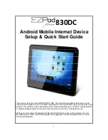 Предварительный просмотр 1 страницы EZPad Platinum 830DC Quick Start Manual