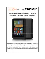 EZReader T760MID Setup & Quick Start Manual предпросмотр