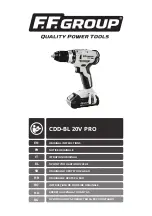 Preview for 1 page of F.F. Group CDD-BL 20V PRO Original Instructions Manual