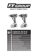 F.F. Group CIW/300-BL 20V PLUS Original Instructions Manual preview