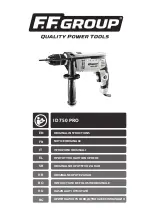 Предварительный просмотр 1 страницы F.F. Group ID 750 PRO Original Instructions Manual