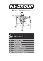 Предварительный просмотр 1 страницы F.F. Group TBS 315 PLUS Original Instructions Manual