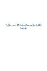 F-SECURE Mobile Security 2010 Manual preview