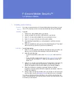 Preview for 1 page of F-SECURE MOBILE SECURITY 6 FOR WINDOWS MOBILE - Quick Manual