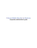 F-SECURE MOBILE SECURITY FOR BUSINESS - Administrator'S Manual preview