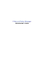 F-SECURE POLICY MANAGER 9.0 Administrator'S Manual preview