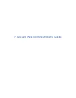 Preview for 1 page of F-SECURE PSB Administrator'S Manual