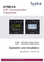 Preview for 1 page of F.u.n.k.e. ATR833-II Operation And Installation