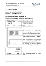 Preview for 12 page of F.u.n.k.e. TRT800H-LCD Operation And Installation