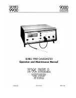 Preview for 3 page of F.W. Bell 9900 Series Operation & Maintenance Manual