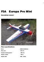 F3A EUROPA PRO Mini Assembly Manual preview