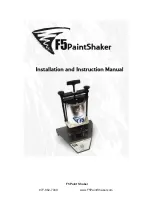 F5 Paint Shaker Installation And Instruction Manual preview