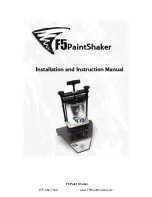 Preview for 1 page of F5 Paint Shaker Installation And Instruction Manual