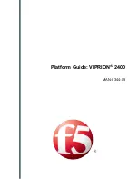 Preview for 1 page of F5 VIPRION 2400 Manual