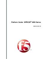 F5 VIPRION 4800 Series Platform Manual preview