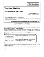 FA goods FA-TH16YRAB20SL User Manual preview