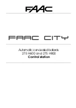 FAAC 275 H600 Technical Installation Manual предпросмотр