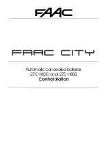 Предварительный просмотр 1 страницы FAAC 275 H600 Technical Installation Manual