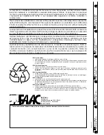 Preview for 2 page of FAAC 400 CBAC lungo User Manual