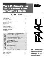 Preview for 1 page of FAAC 400 Installation Manual