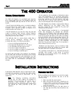 Preview for 6 page of FAAC 400 Installation Manual