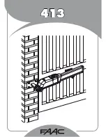 FAAC 413 Series Manual preview