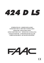 Preview for 1 page of FAAC 424 D LS Instructions For Use Manual
