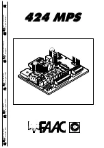 Предварительный просмотр 1 страницы FAAC 424 MPS Manual