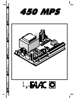 FAAC 450 MPS Control Panel Installation Instructions Manual предпросмотр