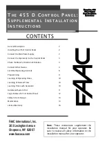 FAAC 455 D Supplemental Installation Instructions preview