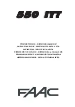 FAAC 550 ITT Instructions For Use Manual предпросмотр