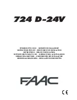 FAAC 724 D-24V Instructions For Use Manual предпросмотр