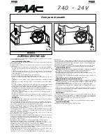 Предварительный просмотр 11 страницы FAAC 740-24V User Manual