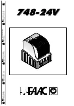 Предварительный просмотр 1 страницы FAAC 748-24V Manual