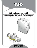 FAAC 750 Standard User Manual предпросмотр