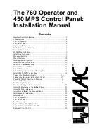 Предварительный просмотр 1 страницы FAAC 760 Installation Manual