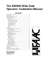 Предварительный просмотр 1 страницы FAAC 820 Installation Instructions Manual