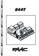 FAAC 844T Instructions Manual preview
