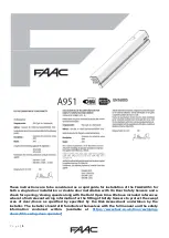 FAAC A951 Quick Start предпросмотр