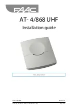 FAAC AT- 4/868 UHF Installation Manual preview
